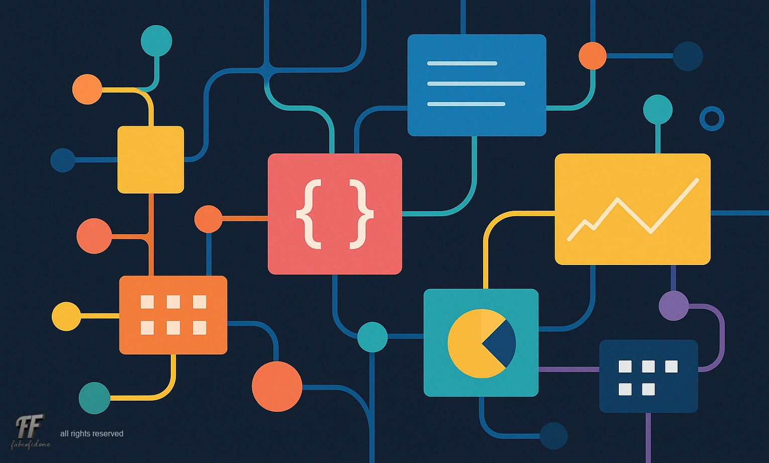 Illustrazione sviluppo software e consulenza